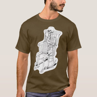 Knitting Skeleton in Rocking Chair  T-Shirt