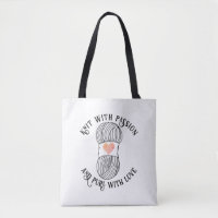 Knitting Slogan Knit With Passion Purl With Love