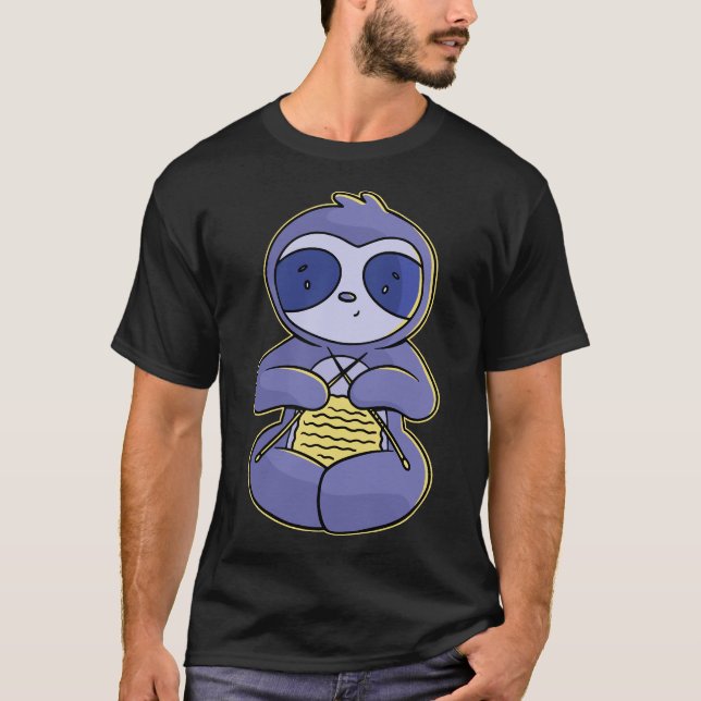 Knitting Sloth T-Shirt (Front)