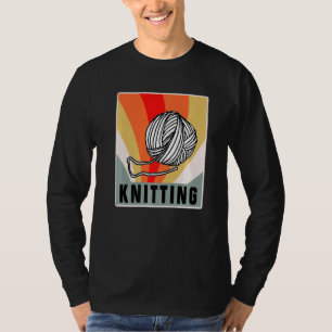Knitting Stitching Yarn Crocheting Sewing Needle T-Shirt