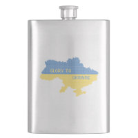 Knitting Ukrainian state map text Glory to Ukraine