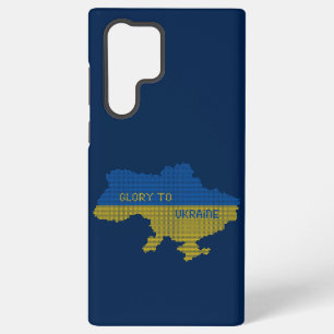 Knitting Ukrainian state map text Glory to Ukraine Samsung Galaxy Case