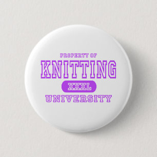 Knitting University 6 Cm Round Badge