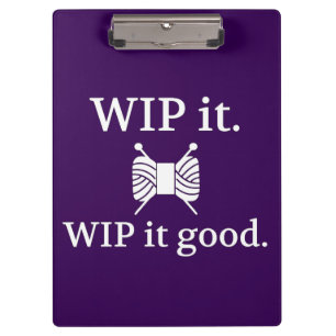 Knitting • WIP It Good Crafts {Dark} Clipboard