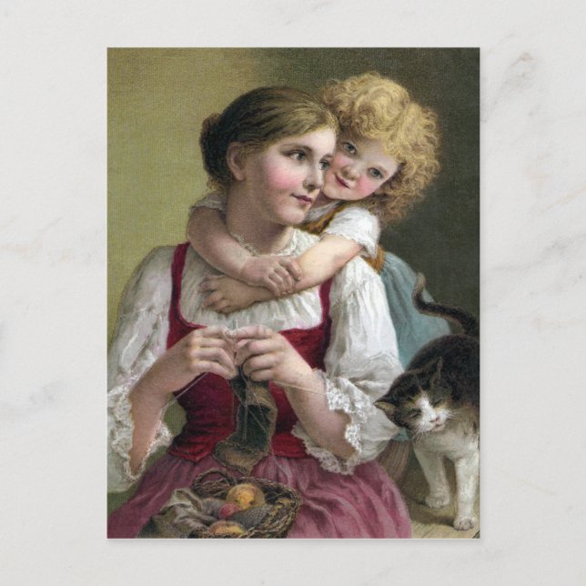 Knitting with Sweet Distractions Postcard (Front)