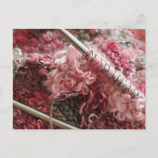 Knitting with Wool Postcard