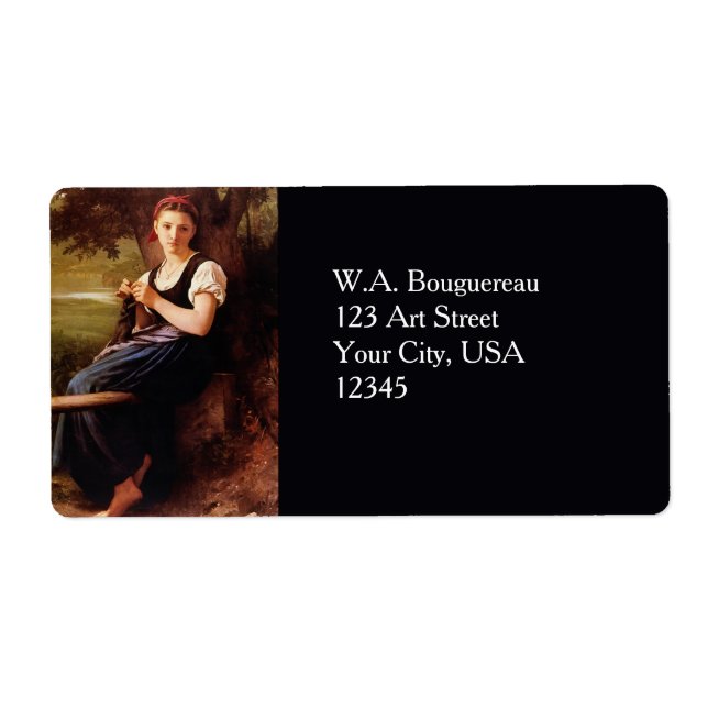 Knitting Woman by William-Adolphe Bouguereau (Front)