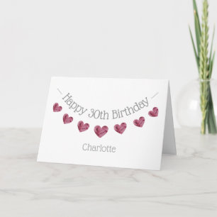 Knitting wool birthday card with bunting