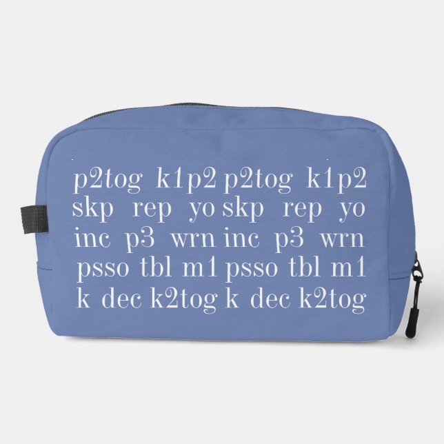 KNITTING WORDS Travel Bag II (Front)