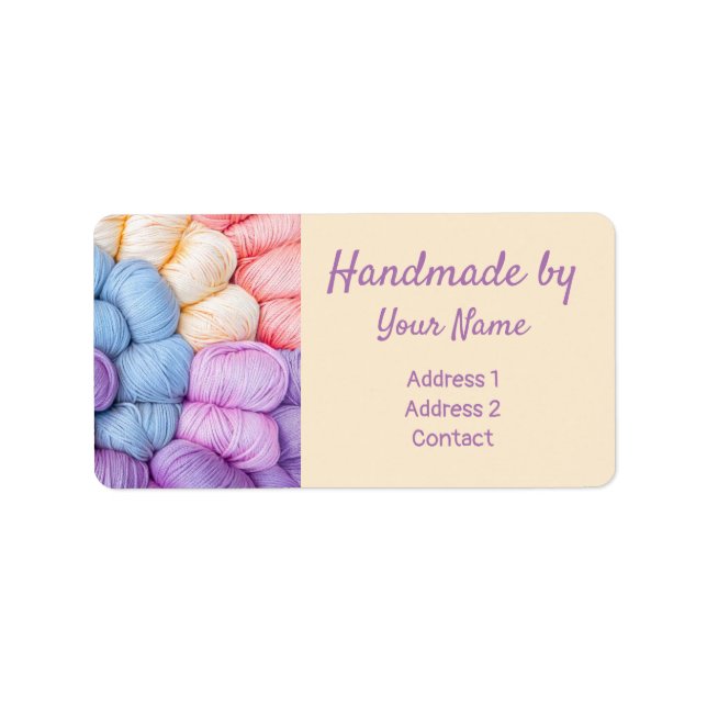 Knitting Yarn Balls Address Label (Front)