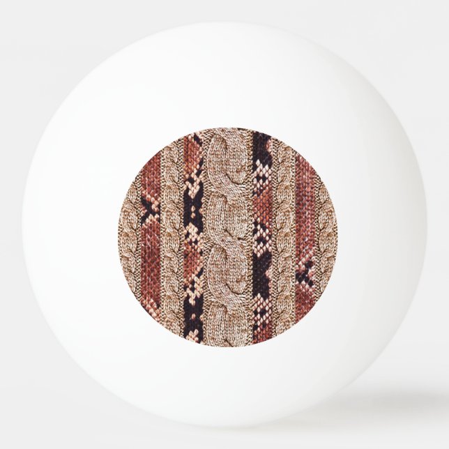 Knitwear texture, geometric snake pattern. ping pong ball (Front)