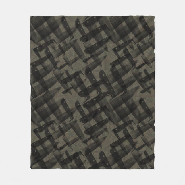knives pattern fleece blanket (Front)