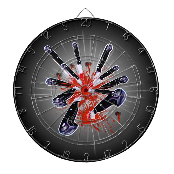 Knives Stabbing Dartboard Zazzle.co.nz