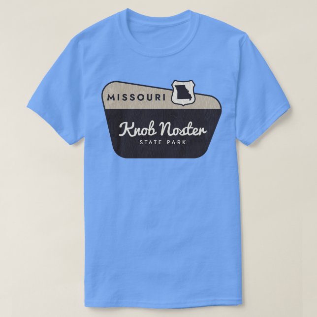 Knob Noster State Park Missouri Welcome Sign T-Shirt (Design Front)