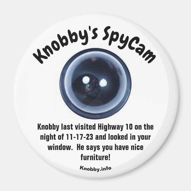 Knobby's last visited Highway 10 Magnet (Front)