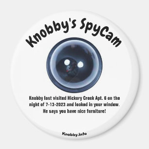 Knobby's SpyCam Hickory Creek Apt. 6 Fun Fridge Magnet