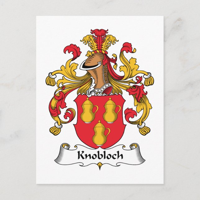 Knobloch Family Crest Postcard (Front)