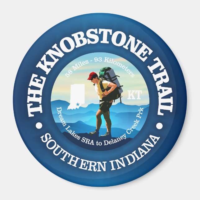 Knobstone Trail (Hiker C) Magnet (Front)
