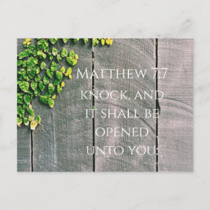 Knock And The Door Will Open Get Well  Postcard