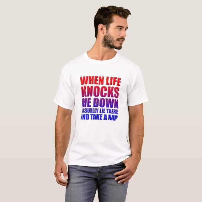Knock Down Nap Funny Tshirt (Front Full)