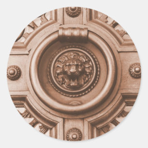 Knock Knock - Barcelona Old Quarter Door Knocker Classic Round Sticker