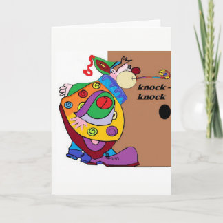 Knock-Knock Clown Birthday Card
