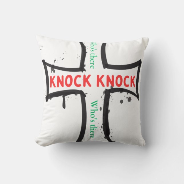 Knock knock special unique design cushion (Front)