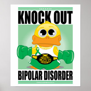 Knock Out Bipolar Disorder Poster