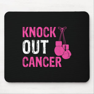 Knock Out Boxing Fight Pink Ribbon Breast Cancer A Mouse Pad