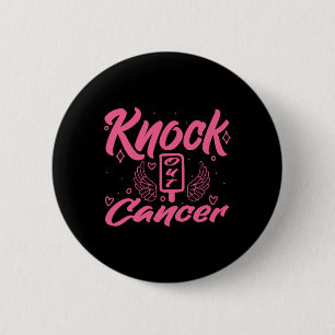 Knock Out Cancer Breast Cancer  6 Cm Round Badge