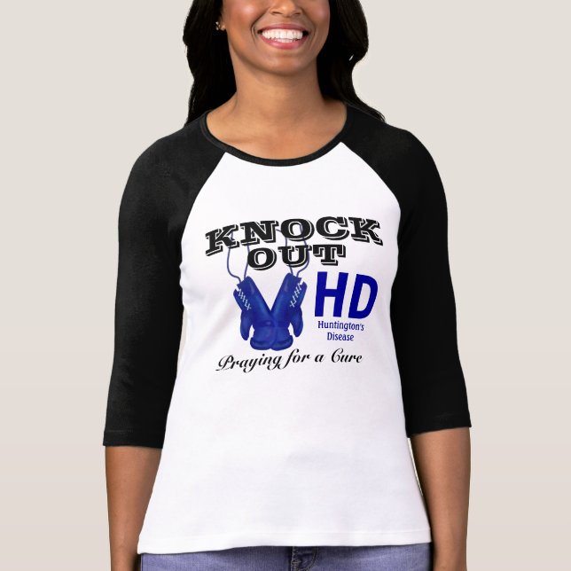 Knock Out Huntington's Disease HD Awareness T-Shirt (Front)