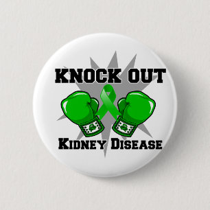 Knock Out Kidney Disease 6 Cm Round Badge