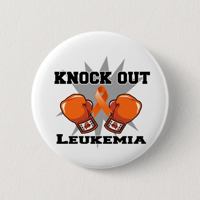 Knock Out Leukemia 6 Cm Round Badge (Front)