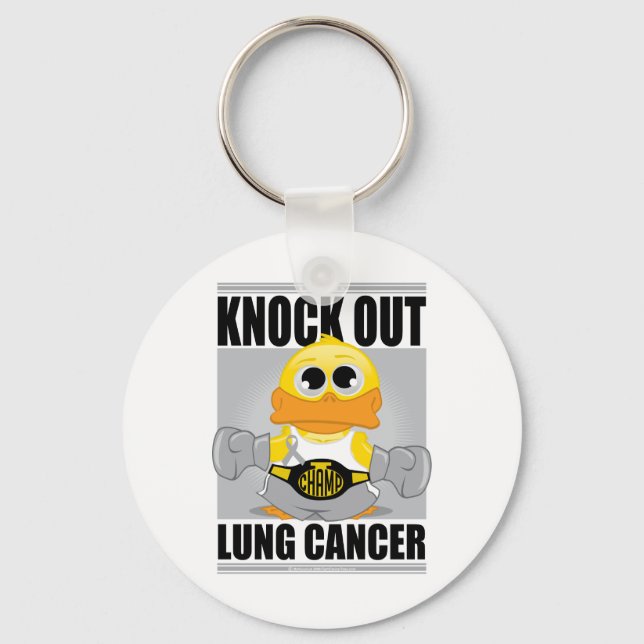 Knock Out Lung Cancer Key Ring (Front)