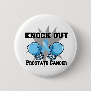 Knock Out Prostate Cancer 6 Cm Round Badge
