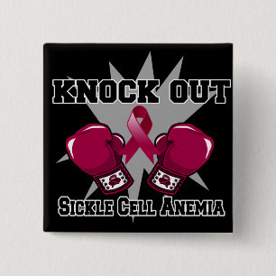 Knock Out Sickle Cell Anaemia 15 Cm Square Badge