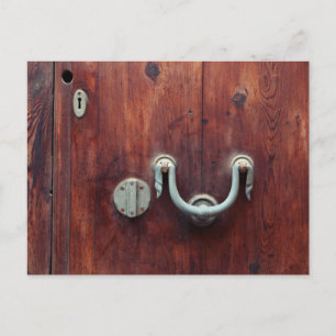 Knock the door postcard