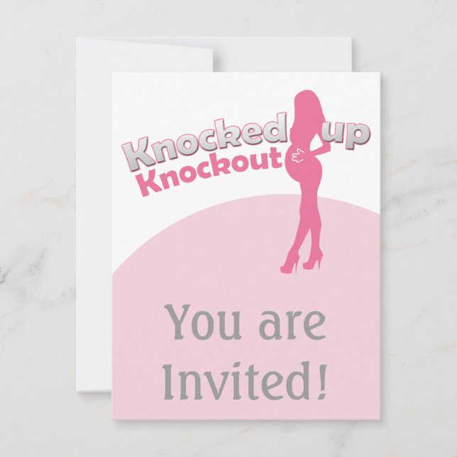 Knocked Up Knockout Baby Shower Mum-to-Be Invitation (Front)