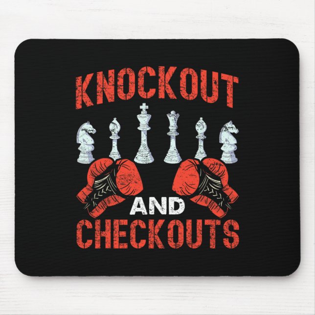 Knockout And Checkouts Chess Boxing  Mouse Pad (Front)