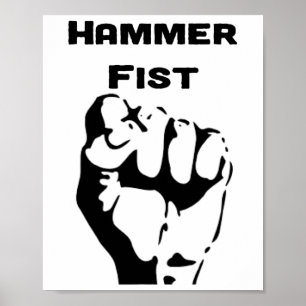 Knockout Boxing Hammer Fist Poster