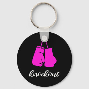 Knockout Kickboxer Fan Gift For Women Key Ring