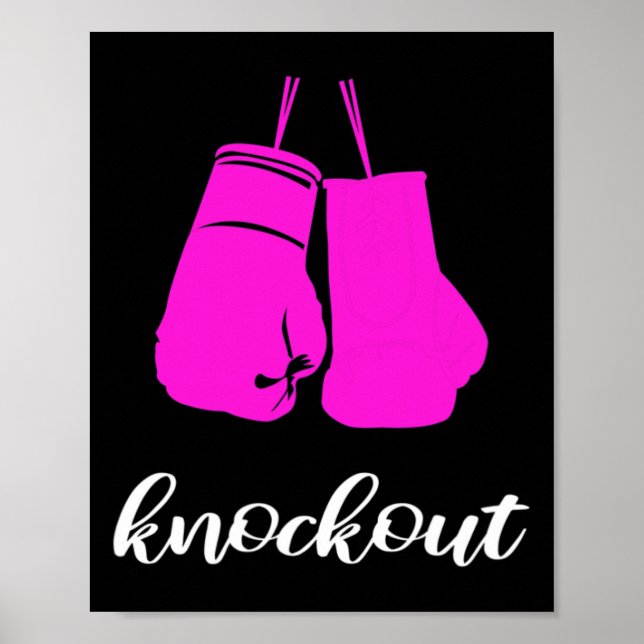 Knockout Kickboxer Fan Gift For Women  Poster (Front)