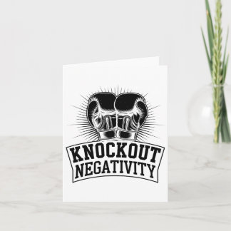 Knockout Negativity Boxer Sports Strength Gym Athl Card