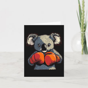 Knockout Punch From A Boxing Koala Bear With Glove Card