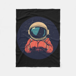 Knockout Space Adventure With This Boxing Astronau Fleece Blanket