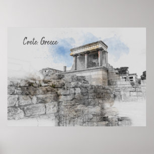 Knossos Palace Poster – Ancient Minoan Ruins