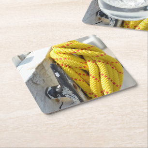 Knot Another by Kenneth Yoncich Square Paper Coaster