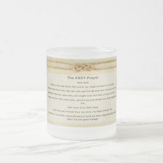 Knot Prayer Frosted Glass Coffee Mug
