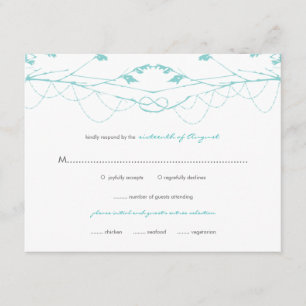 Knotted Love Trees Branches Wedding RSVP Card