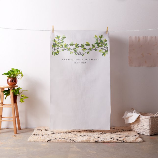 Knotted Love Trees Wedding Photo Backdrop Cloth (In Situ)